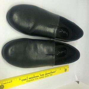 B.O.C Black Leather Slip-on Loafers Shoes w/Cutout Accent Women's 8W